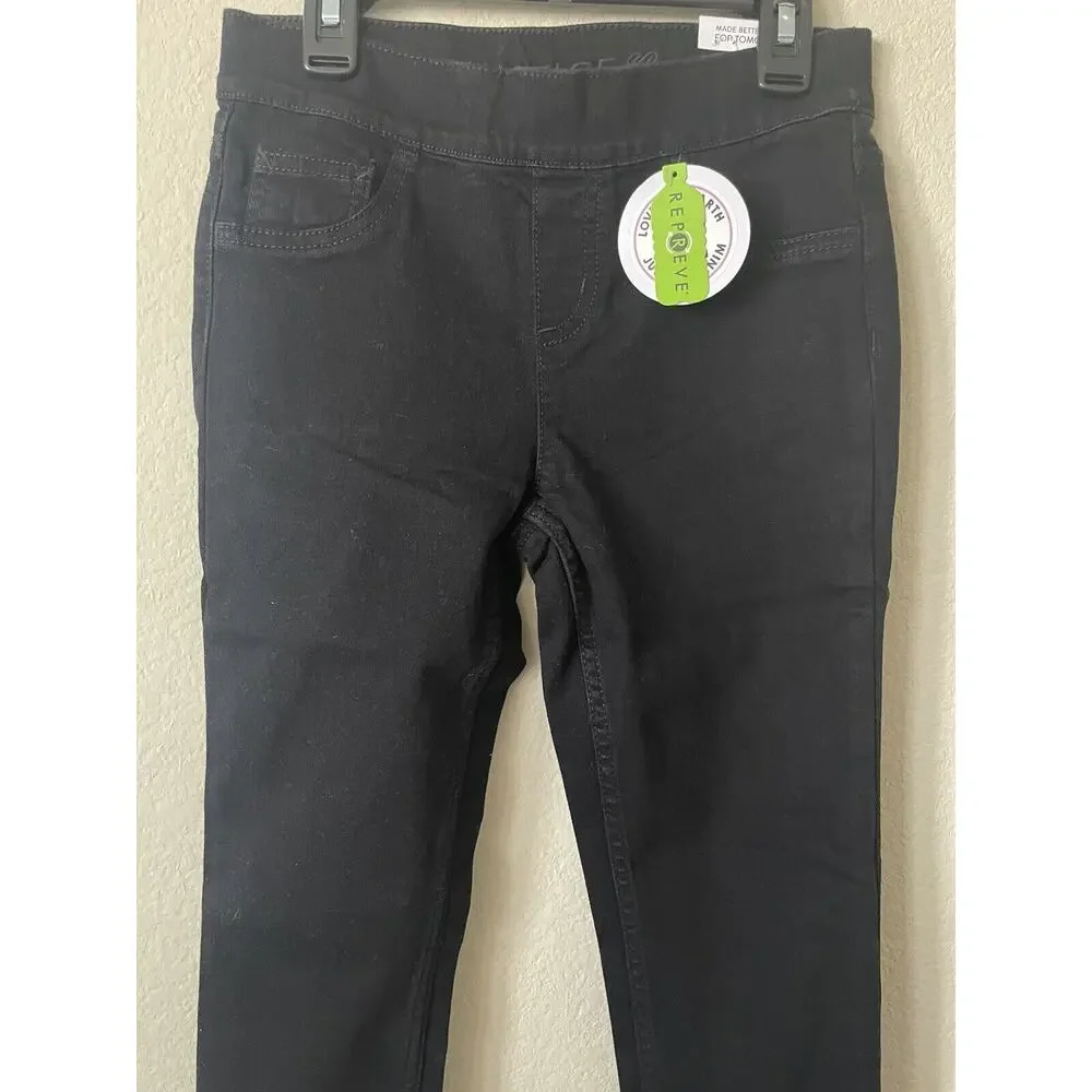 Lot Of 3 Justice Stretchy Girls' Pull On Jean Leggings Jeggings Pants Size 10